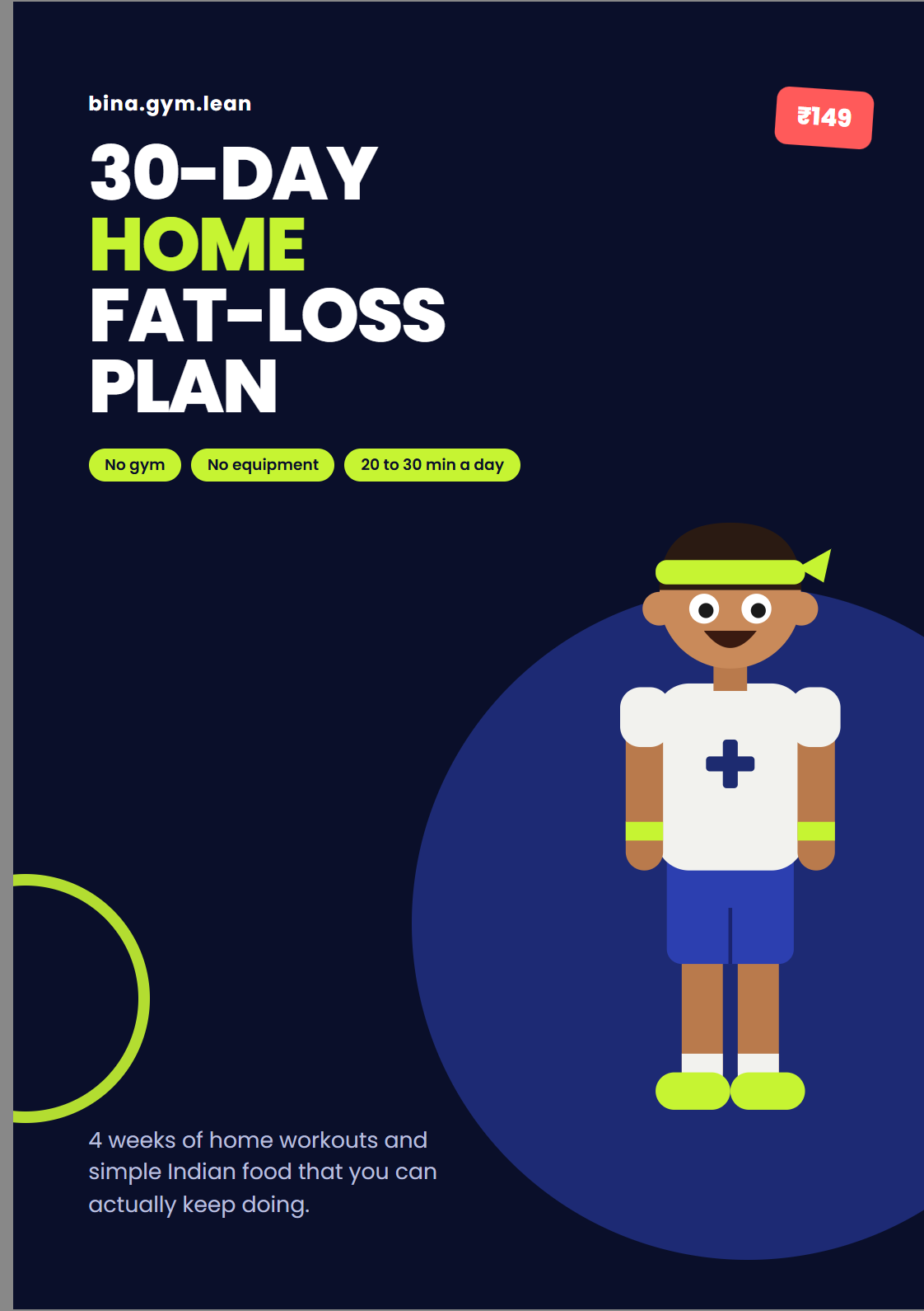Ebook cover: 30-Day Home Fat-Loss Plan